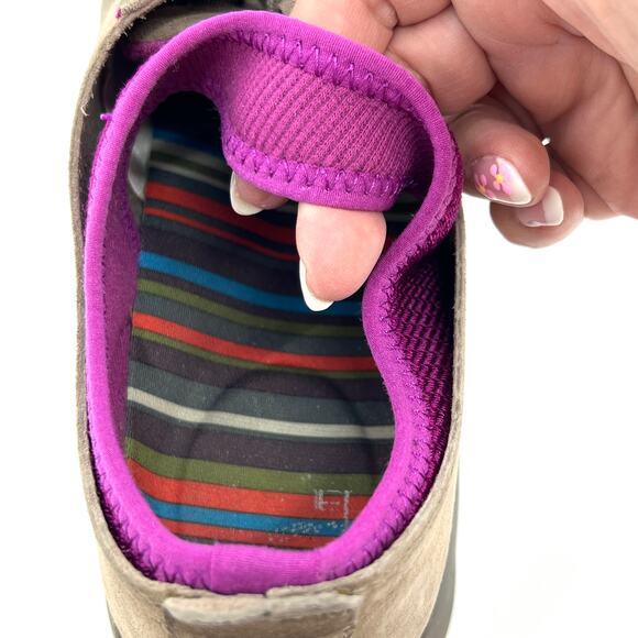 Dansko Elise Taupe Pink Suede Non Slip Sneakers Shoes Euro Size 39 - Picture 11 of 13